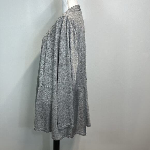 Susan Graver Cardigan Jacket & Tank Set size Extra Large Silver Gray Stretch - Picture 7 of 10